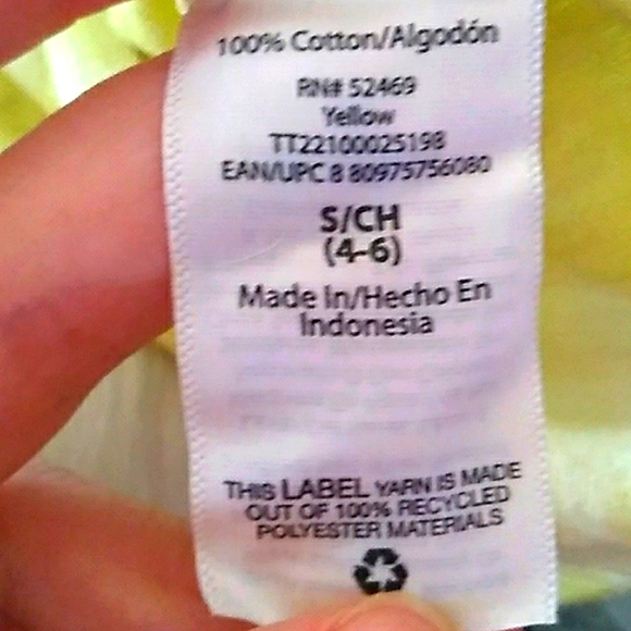 Time & Tru | Kids | Yellow Tye Dye Tank Top - Picture 7 of 13